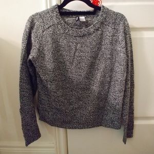 Black and white knit sweater